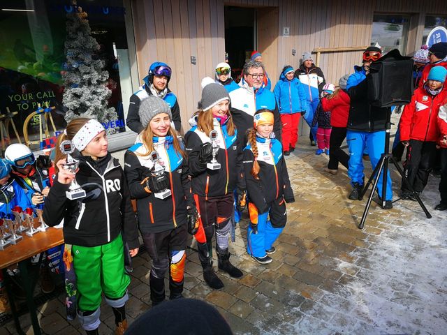 Siegerehrung U12 w Slalomrennen